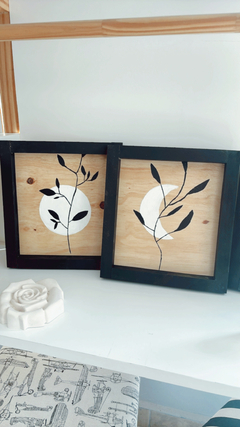 SET CUADROS FLORES CON LUNAS