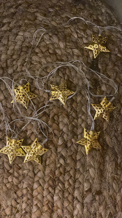 LUCES ESTRELLAS DORADAS 3m - comprar online