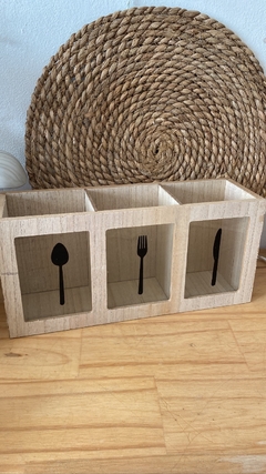 PORTA CUBIERTOS MADERA