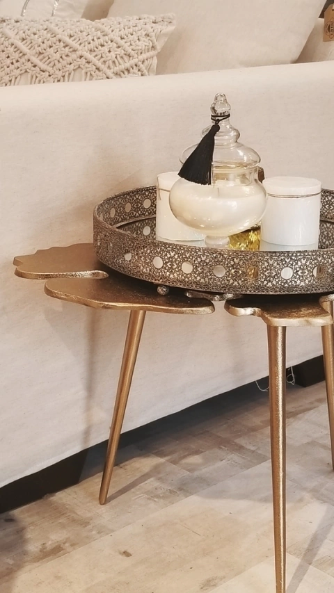 MESA AUXILIAR "Goldie" (63cm de diámetro)