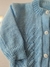 Campera tejida hilo celeste - comprar online