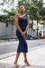 Vestido Midi Social 1 Ombro - Loja Fernanda Isis