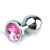 Plug Anal de Aço de Coração "M" Joia Rosa 8,2cm - comprar online