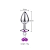 PLUG ANAL AÇO "M" COM SINO E CORRENTE REDONDO ROXO - comprar online