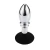Plug Anal de Aço Redondo com Ventosa 12cm