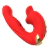 Vibrador de Ponto G com Bolinhas e Clitóris com Movimento de Boca Vermelho - Girassol Sex Shop