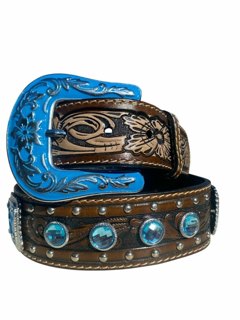 Cinto Feminino Cruz com Strass