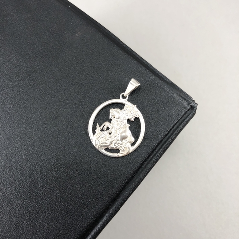 PINGENTE SÃO JORGE COM ARO (P) - PRATA 925 - comprar online