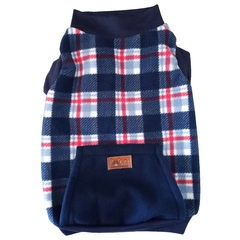 Regata Azul Xadrez C/Bolso