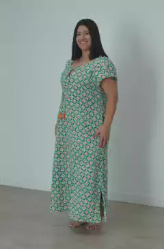 Vestido largo m/c Milos (V954) - ABAKA