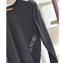 BODY C/ENCAJE MANGA LARGA (B99) - tienda online