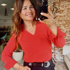 BLUSA ELASTIZADA POPLIN (C654) en internet