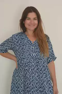 Imagen de VESTIDO LARGO BALI MANGA CORTA s (V44)