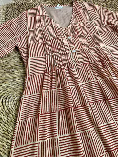 VESTIDO LARGO BALI MANGA CORTA s (V44) - comprar online