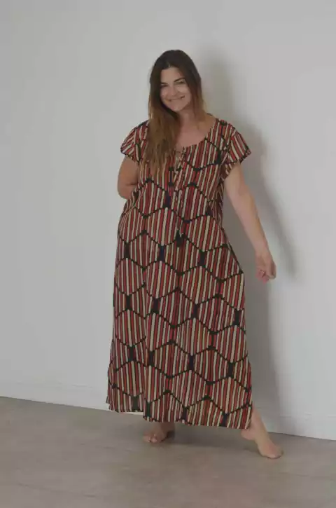 Vestido largo m/c Milos (V954)