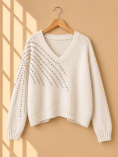 Sweater Mohair con Strass