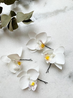 Orquídea de cabelo para noivas