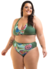 Biquíni Verde Estampado Plus Size sem Bojo