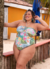 Maiô Floral Empina Bumbum Plus Size