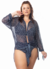 Camisa de Praia Plus Size Azul Navy - Acqua Rosa Moda Praia Plus Size