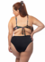 Biquini Preto Floral sem Bojo Dora - comprar online