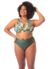 Biquíni sem Bojo Plus Size Verde Estampado - comprar online