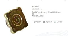 Tampa Radiador Fiat 147,oggi,spazio,elba,mb 1214,1218 Click - comprar online