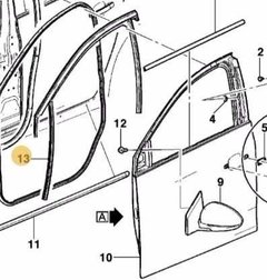 Canaleta Porta Dianteiro Lado Esq. Cruze 12/16 Original Gm - comprar online