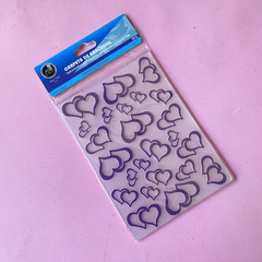 Carpeta De Embossing- Texturizadora- Repujado Corazón 2 Asb - comprar online