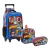 Kit Mochila Rodinhas Super Heróis Music Lancheira e Estojo Yepp