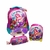 Mochila Rodinhas Sereia Princess Lancheira e Estojo Escolar Kit