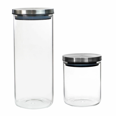 Pote Hermético de Vidro Porta Mantimentos Kit com 2 Wincy