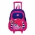 Mochila Rodinhas Any Malu Grande Azul Rosa Sestini Original