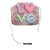 Avental Infantil Escolar Love Peace Rosa e Verde Gedex - loja online