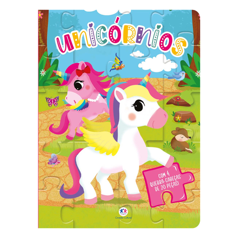 Livro Quebra-Cabeça 4 Infantil Unicórnios Mundo Mágico - comprar online