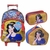 Imagem do Kit Mochila Rodinhas Branca de Neve Lancheira e Estojo