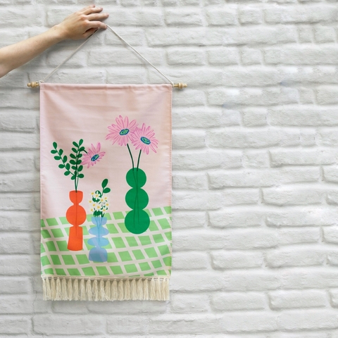 Tapiz Floreros Mid Century