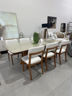 Mesa Vênus 2.20m com cadeiras Morya