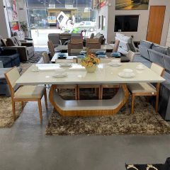 Mesa 2,20m com 8 cadeiras - comprar online