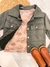 Chaqueta gamuzada verde - comprar online