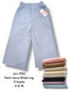Pantalón nena frisa Wide Leg