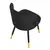 Sillas Comedor Elena Tapizado Pana Negro Base Metalica X4 - comprar online