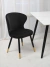 Sillas Comedor Elena Tapizado Pana Negro Base Metalica X4