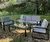 Set Exterior Bahia 3 Cuerpos Juego Jardin 4 Piezas Aluminio