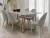 Combo Mesa Albany Base Natural 200x100cm + Sillas Cheers Matelasse Base Natural X6