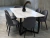 Combo Mesa Albany Base Negra 180x90cm + Sillas Cheers Lisa Base Negra X6 en internet