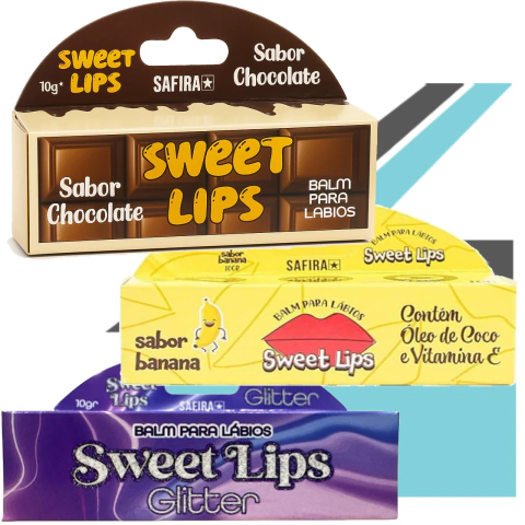 Balm Labial Sweet Lips Sabor Chocolate - Safira