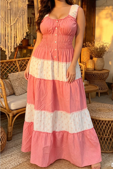 VESTIDO LONGO INDIANO CIGANINHA 100% ALGODAO
