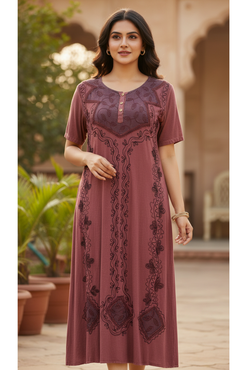 Vestido Longo Bordado