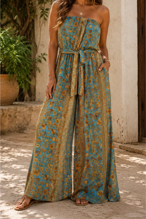 MACACÃO FEMININO ESTAMPADO BOHO